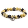 Agato Beaded bracelet made of lava stone and howlite MINK107 / 17