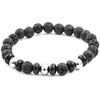 Agato Beaded bracelet made of lava stone and howlite MINK57