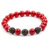 Agato Beaded bracelet made of lava stone and howlite MINK22 / 17