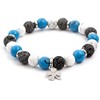 Agato Beaded bracelet made of lava stone and howlite MINK48 / 17