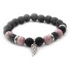 Agato Beaded bracelet made of lava stone, howlite and agate MINK98 / 17