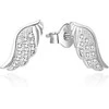 Beneto Beautiful sidabrinis auskarai su cirkoniais Angel sparnai AGUP2311L