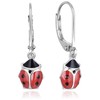Beneto Cute sidabrinis Ladybugs AGUC2618 earrings