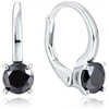 Beneto Elegant sidabrinis earrings with juodas zircons AGUC2255