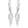 Beneto Elegant sidabrinis auskarai su skaidriais cirkoniais Angel sparnai AGUC2585L