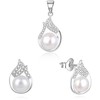 Beneto Sidabrinis jewelry set with real pearls AGSET220PL (pendant, earrings)