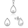 Beneto Delicate jewelry set Drop with zircons AGSET252L (pendant, earrings)