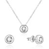 Beneto Delicate sidabrinis jewelry set with zircons AGSET191R (pakabukas, earrings)