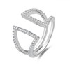 Beneto Glittering sidabrinis žiedas su AGG473 cirkoniais