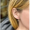 Beneto Gold-plated earrings with mėlynas zircons AGUC2229-GOLD