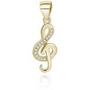 Beneto paauksuotas pakabukas su cirkoniais Treble raktas AGH591-GOLD