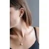 Beneto Gold-plated jewelry set with real pearls AGSET285P-ROSE (earrings, pakabukas, pendant)