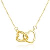 Beneto Gold plated sidabrinis pakabukas with hearts AGS1327 / 47-GOLD