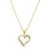 Beneto Gold plated sidabrinis pakabukas with heart AGS289 / 47-GOLD (chain, pendant)