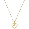 Beneto Gold plated sidabrinis pakabukas with heart AGS1138 / 47-GOLD