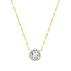 Beneto Gold plated sidabrinis pakabukas with crystals AGS1135 / 47-GOLD