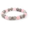 Agato Jadeite and rose quartz bead bracelet MINK18/17