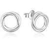 Beneto Minimalist sidabrinis earrings rings AGUP1871