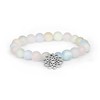 Agato Morganite bead bracelet MINK96 / 17
