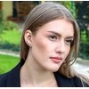 Beneto Gražūs ilgi auskarai su purpuriniais cirkoniais AGUP3299F-GOLD