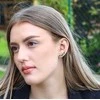 Beneto Gražūs ilgi auskarai su žaliais cirkoniais AGUP3299GR-GOLD