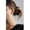 Beneto Rožinė auksinis plated sidabrinis earrings with crystals AGUC1955-ROSE