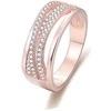 Beneto Rožinė auksinis plated sidabrinis ring with AGG340 zircons