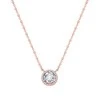 Beneto Rožinė auksinis plated sidabrinis pakabukas with crystals AGS1135 / 47-ROSE