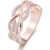 Beneto Rožinė auksinis plated sidabrinis ring with AGG333 zircons