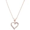 Beneto Rožinė auksinis plated sidabrinis pakabukas with heart AGS289 / 47-ROSE