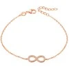 Beneto Rožinė auksinis plated sidabrinis bracelet with crystals AGB483 / 20-ROSE