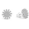 Beneto Blizgantys sidabriniai auskarai Snowflake AGUP2723