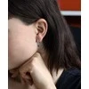 Beneto Sidabrinis oval earrings AGUC187
