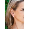Beneto Sidabrinis earrings with pink zircon AGUC1162