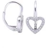 Beneto Sidabrinis heart earrings AGUC1958