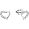 Beneto Sidabrinis heart earrings AGUP1423S