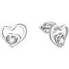 Beneto Sidabrinis heart earrings AGUP1472S