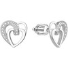 Beneto Sidabrinis heart earrings AGUP1527S