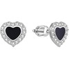Beneto Sidabrinis heart earrings AGUP1624S