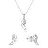 Beneto Sidabrinis jewelry set Angel Wings AGSET64RL (earrings, pakabukas, pendant)