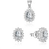 Beneto Elegant sidabrinis jewelry set with zircons AGSET159 (pendant, earrings)