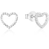 Beneto Sidabrinis minimalist heart earrings AGUP2711