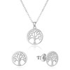 Beneto Sidabrinis jewelry set Tree of Life with zircons AGSET214R (earrings, chain, pendant)