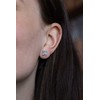 Beneto Sidabrinis square earrings AGUP1553S