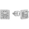 Beneto Sidabrinis square earrings AGUP1553S