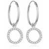 Beneto Stylish round sidabrinis earrings AGUC2060
