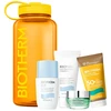 Set Biotherm: Lait Corporel Anti-Dryness Body Milk, 50 ml + Waterlover Anti-Aging Sunscreen Kreminis For Face SPF 50+, 50 ml + Deo Pure 72h Protection Dezodorantas Roll-On For Women, 75 ml + Cera Repair Barrier Repair Kreminis For Face, 15 ml + Biotherm Vanduo Bott