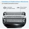 Barzdaskutė „Braun“ 3+ serijos elektrinis skustuvas, precizinis kirptuvas, drėgnam ir sausam skutimui, 3040S - Mėlyna
