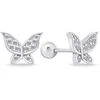 Brilio Silver Gražūs sidabriniai auskarai Butterfly EA631W