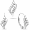 Brilio Silver Charming sidabrinis jewelry set with zircons SET292W (pendant, earrings)